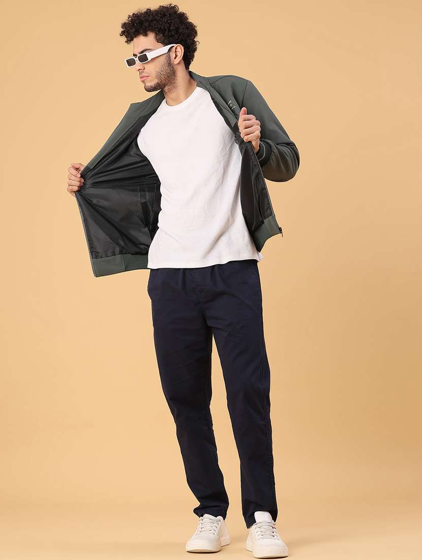 men solid long sleeve insulator bomber jacket - 22177659 -  Standard Image - 5