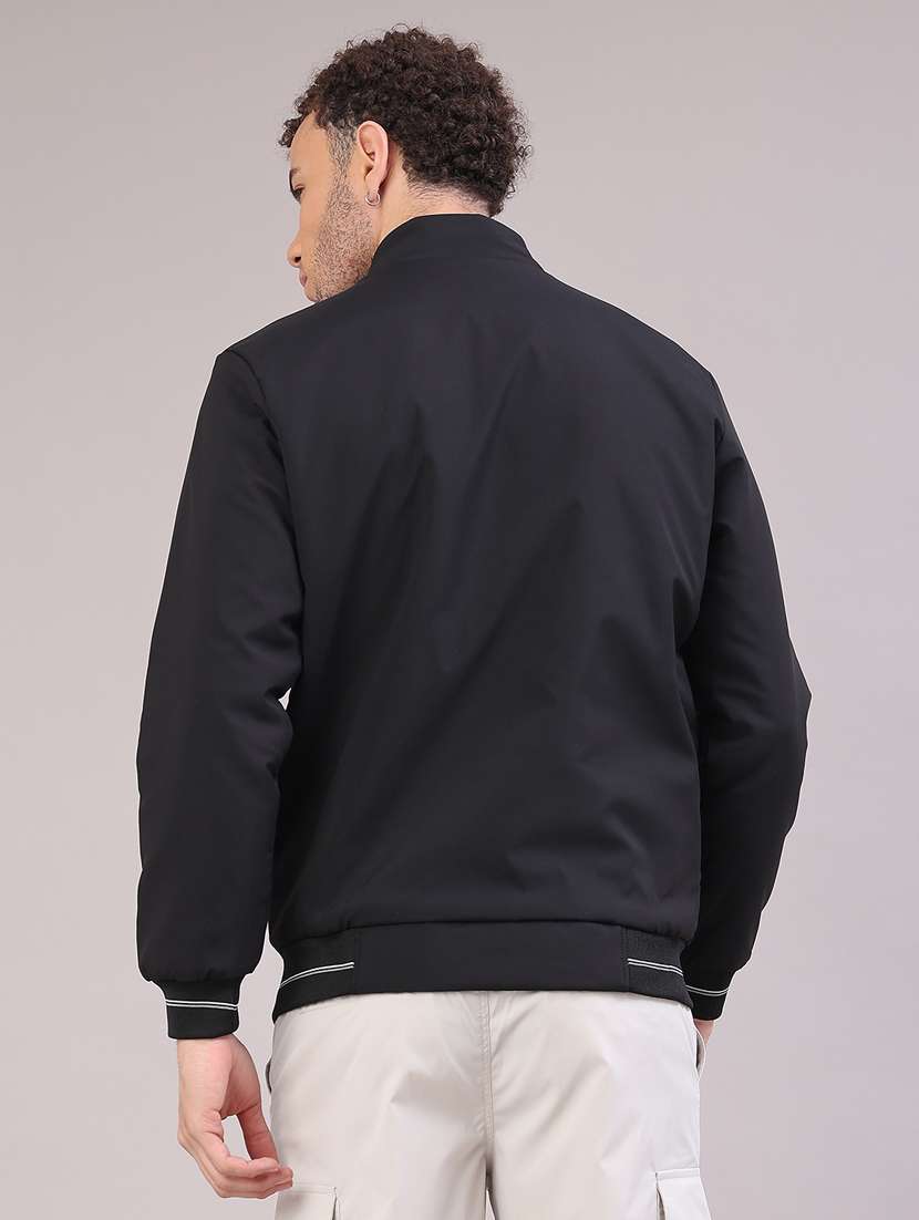 men solid long sleeve insulator bomber jacket - 22177660 -  Standard Image - 3