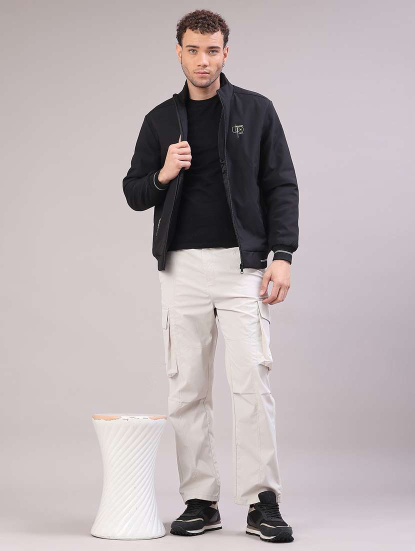 men solid long sleeve insulator bomber jacket - 22177660 -  Standard Image - 5