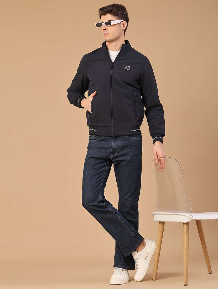 men solid long sleeve insulator bomber jacket - 22177663 -  Standard Image - 5