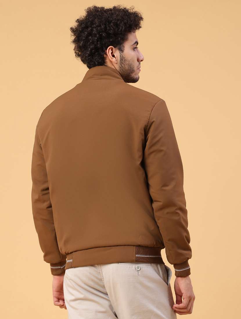 men solid long sleeve insulator bomber jacket - 22177665 -  Standard Image - 3