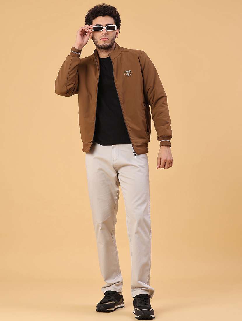 men solid long sleeve insulator bomber jacket - 22177665 -  Standard Image - 5