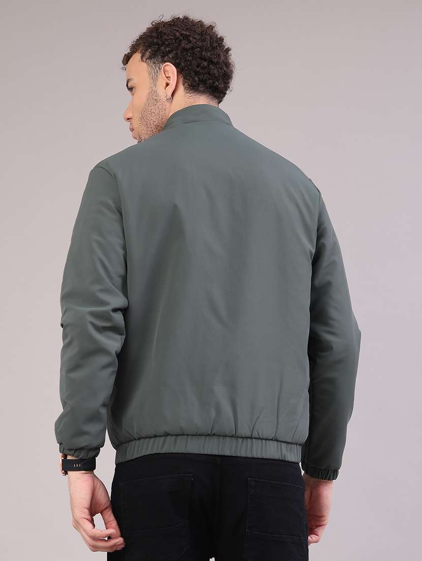 men solid long sleeve insulator bomber jacket - 22177666 -  Standard Image - 3