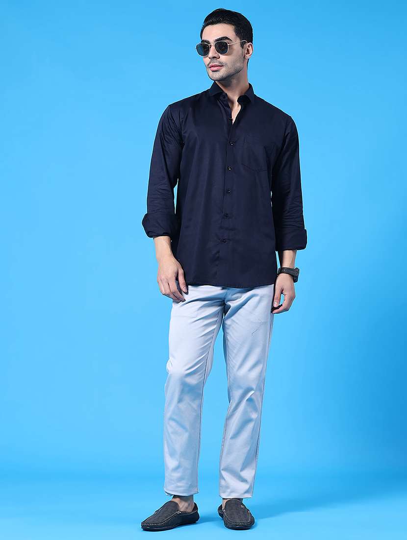 men solid long sleeve regular fit casual shirt - 22177667 -  Standard Image - 5