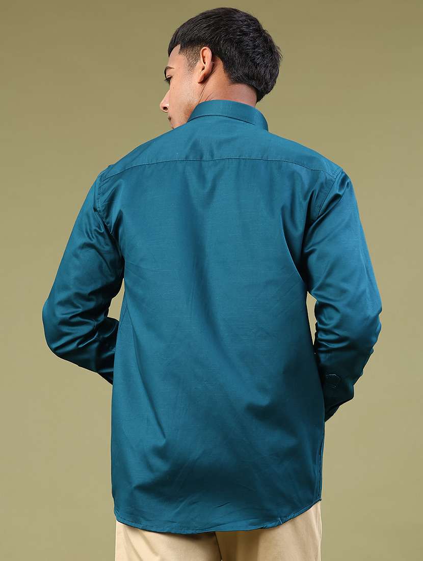 men solid long sleeve regular fit casual shirt - 22177668 -  Standard Image - 3