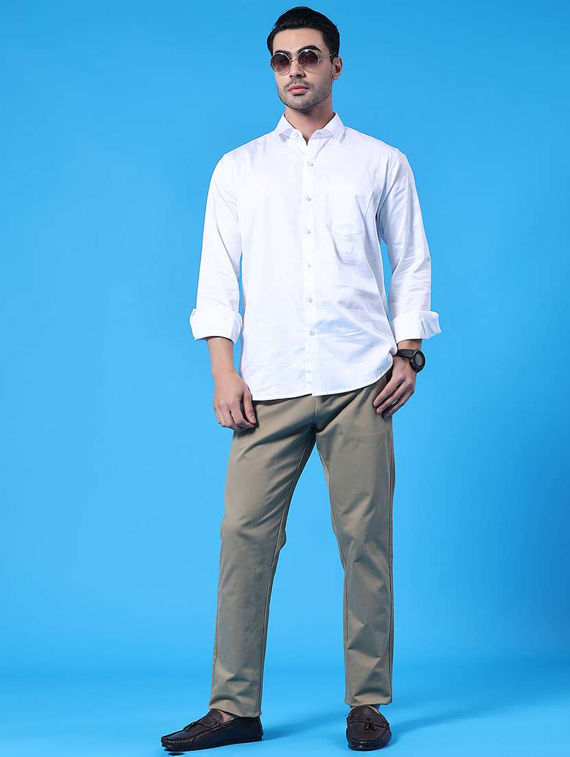 men solid long sleeve regular fit casual shirt - 22177701 -  Standard Image - 5