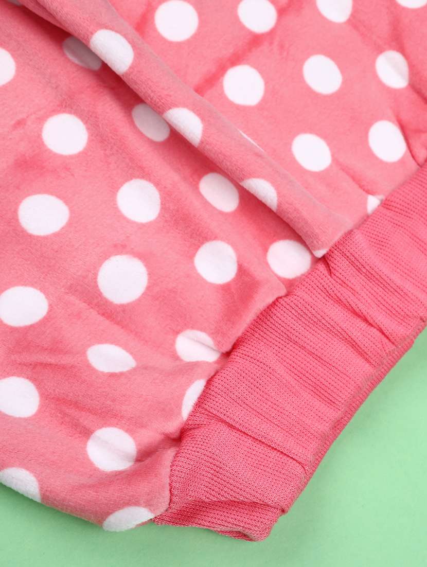 girls polka dot mid rise winterwear jogger - 22177730 -  Standard Image - 3