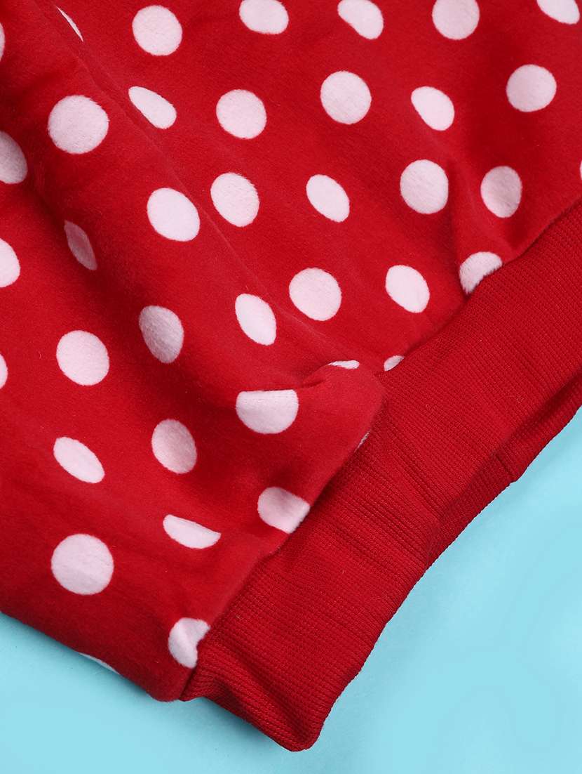 girls polka dot mid rise winterwear jogger - 22177731 -  Standard Image - 3