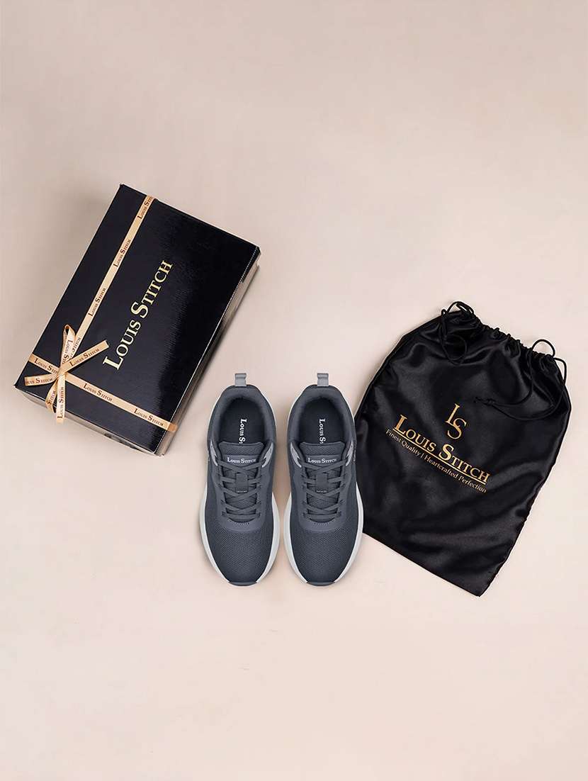 men grey lace up sneaker - 22177787 -  Standard Image - 3