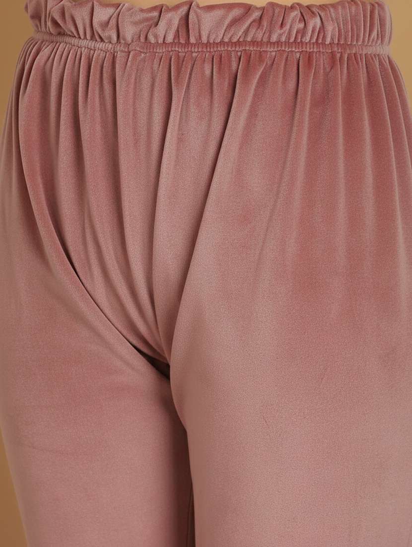 women solid hooded nightwear pyjama set - 22177874 -  Standard Image - 5