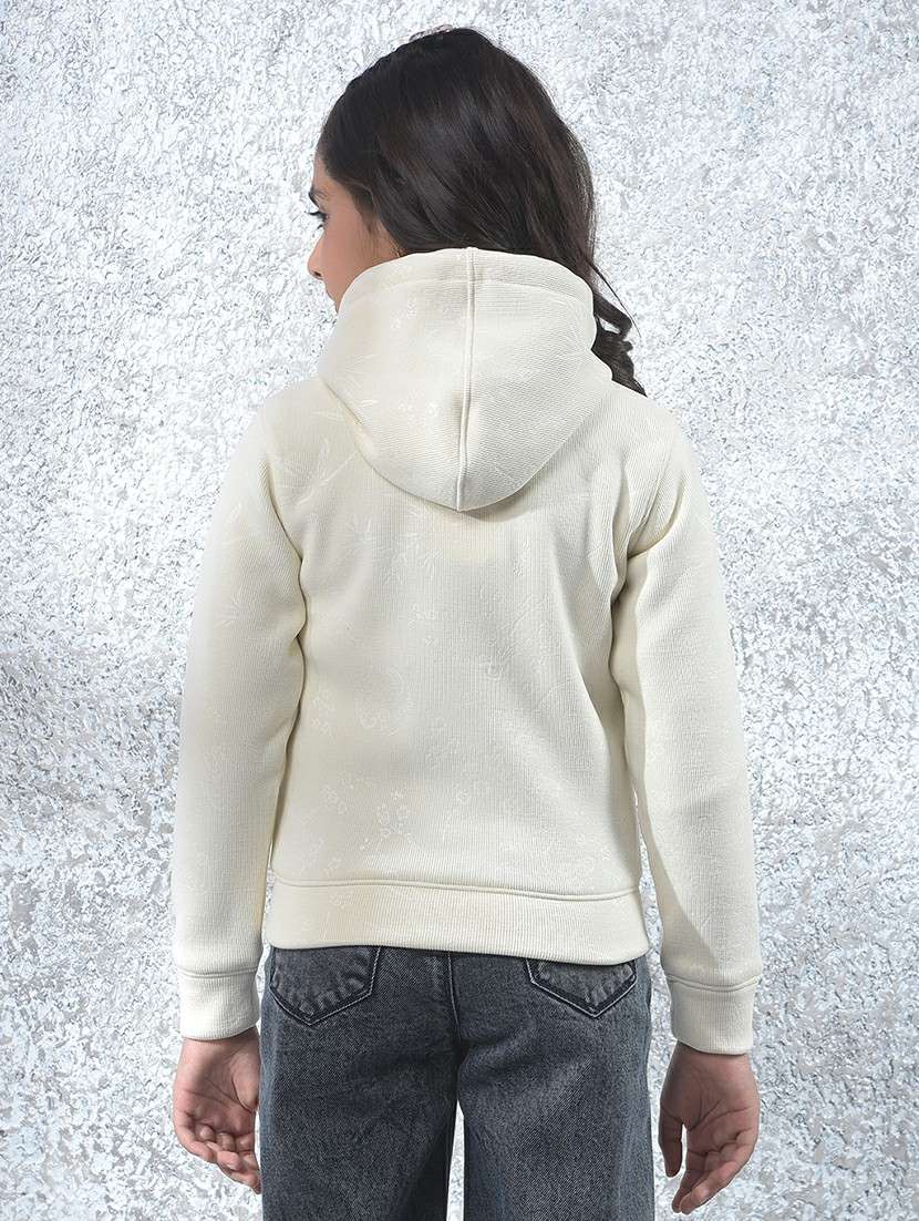 girls solid long sleeve hooded sweatshirt - 22177898 -  Standard Image - 3