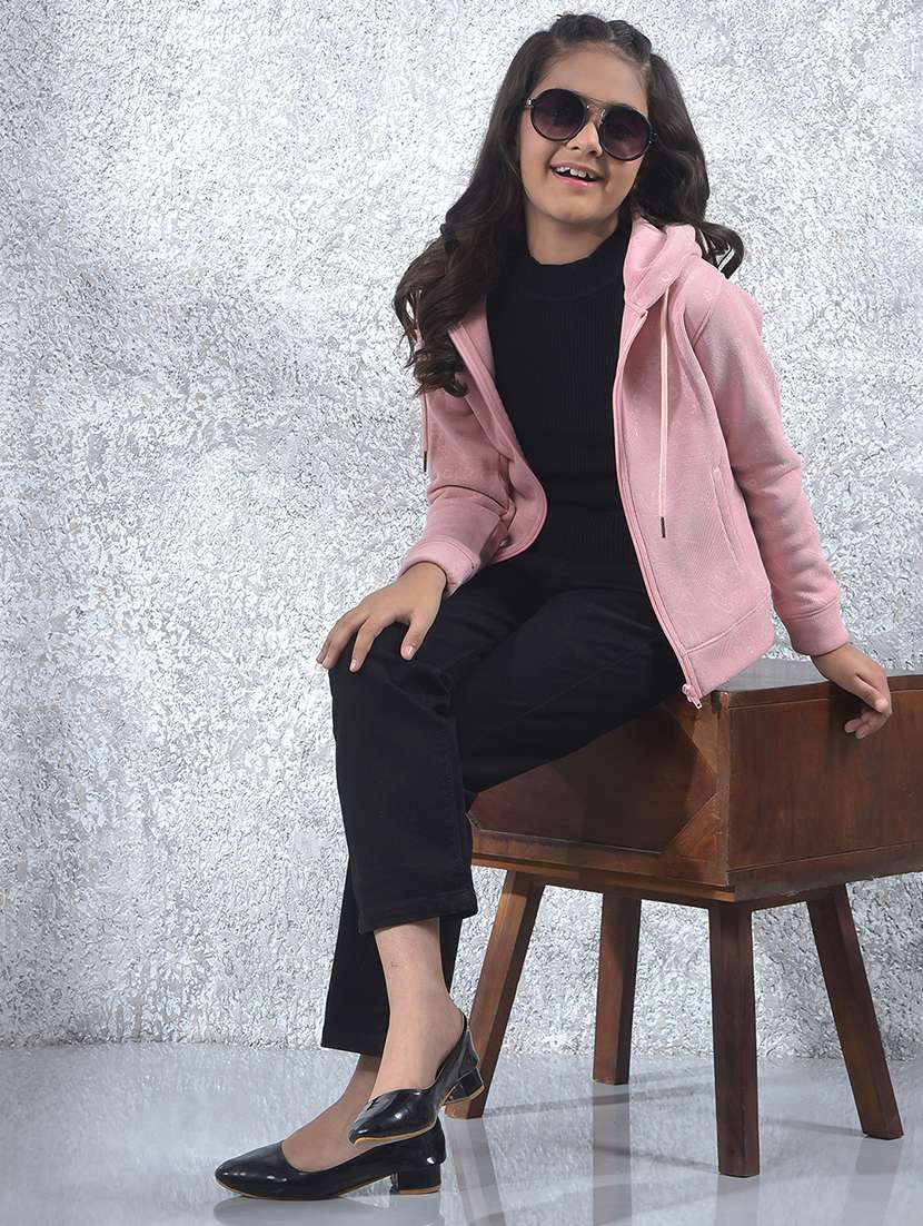 girls self designed long sleeve hooded sweatshirt - 22177899 -  Standard Image - 3