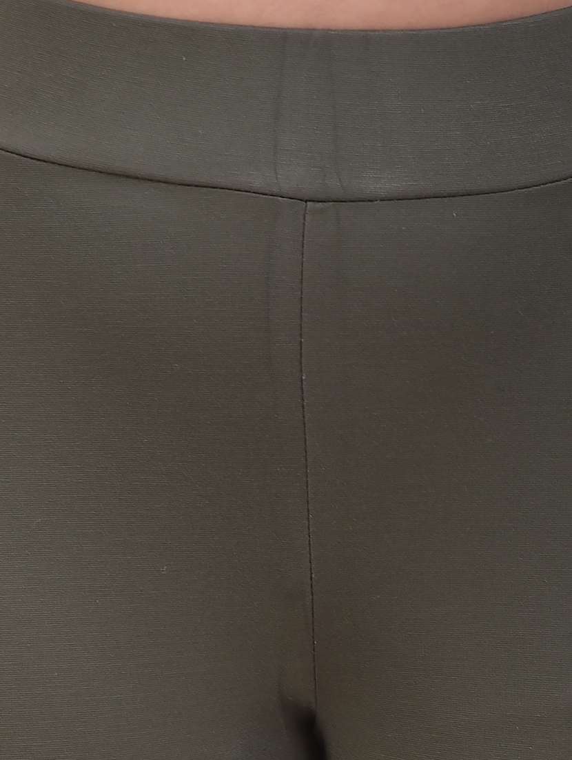 girls olive solid mid rise jegging - 22177901 -  Standard Image - 5