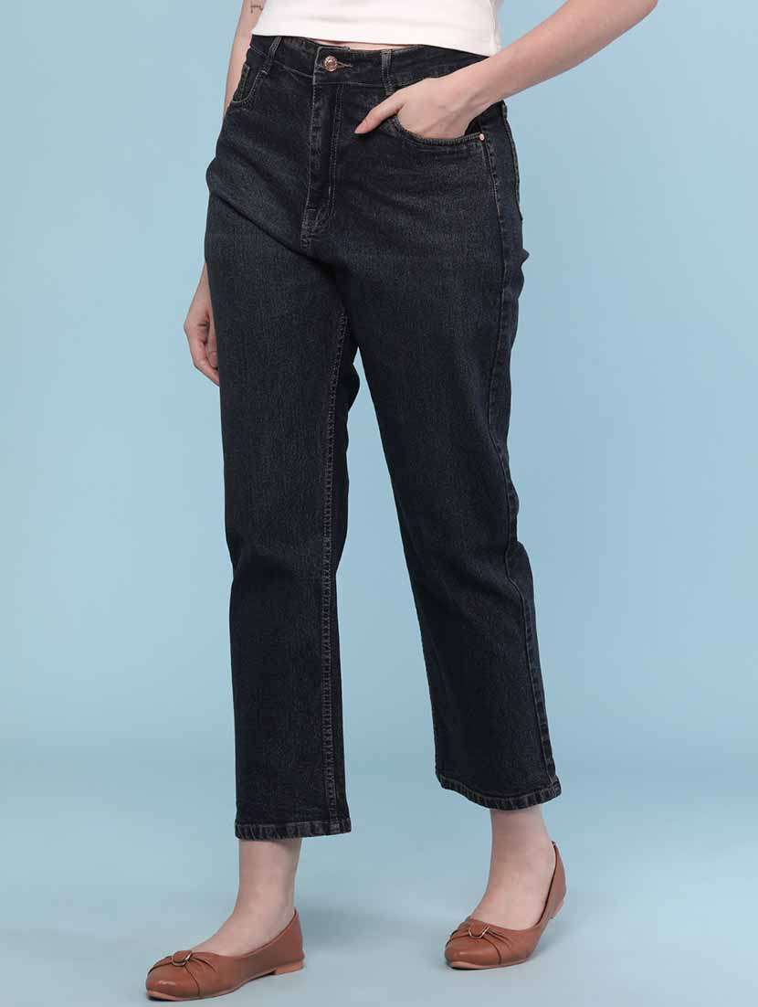 women plain mid rise slim fit jeans - 22177938 -  Standard Image - 3