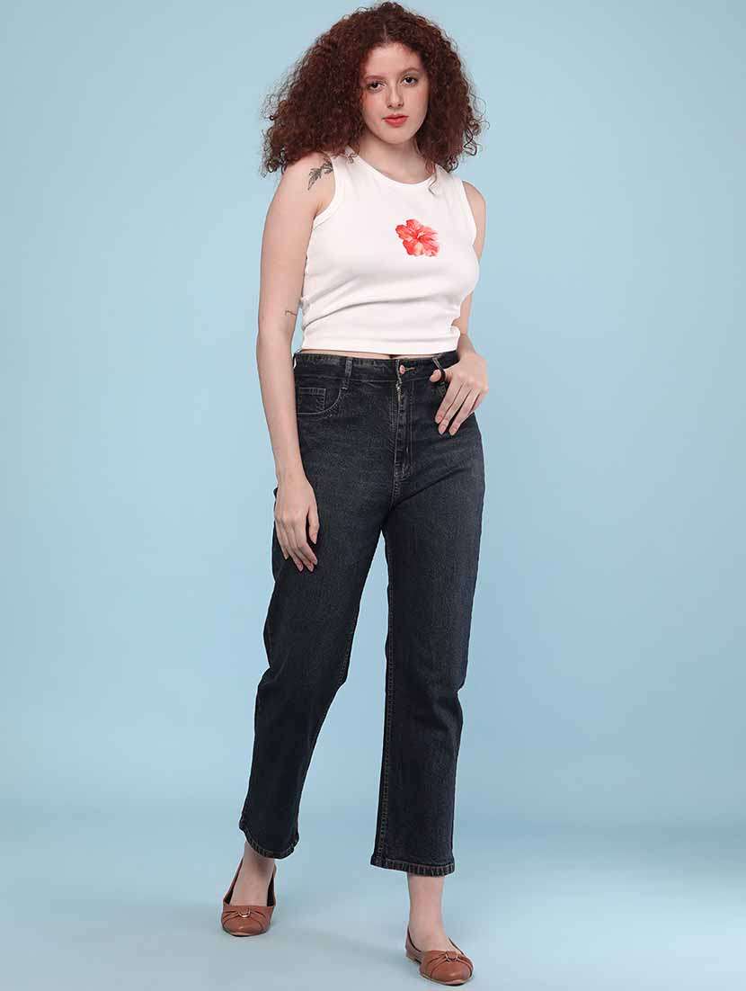 women plain mid rise slim fit jeans - 22177938 -  Standard Image - 5