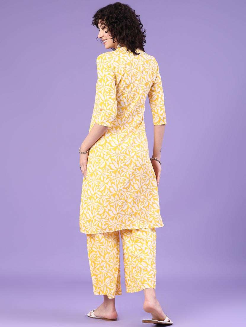 women yellow kurta pant set - 22177951 -  Standard Image - 3