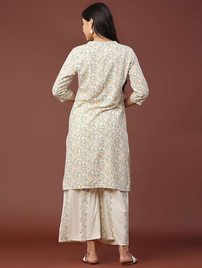 off white rayon kurta pant  set - 22177952 -  Standard Image - 3
