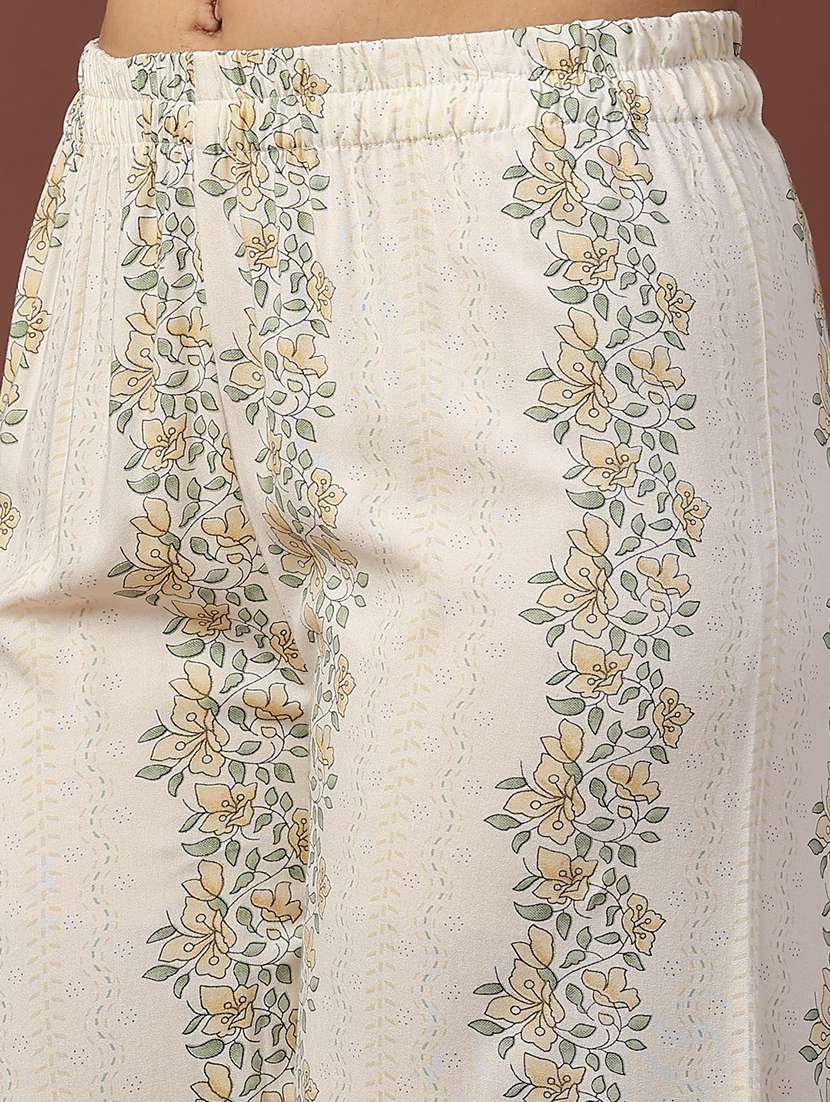 off white rayon kurta pant  set - 22177952 -  Standard Image - 5