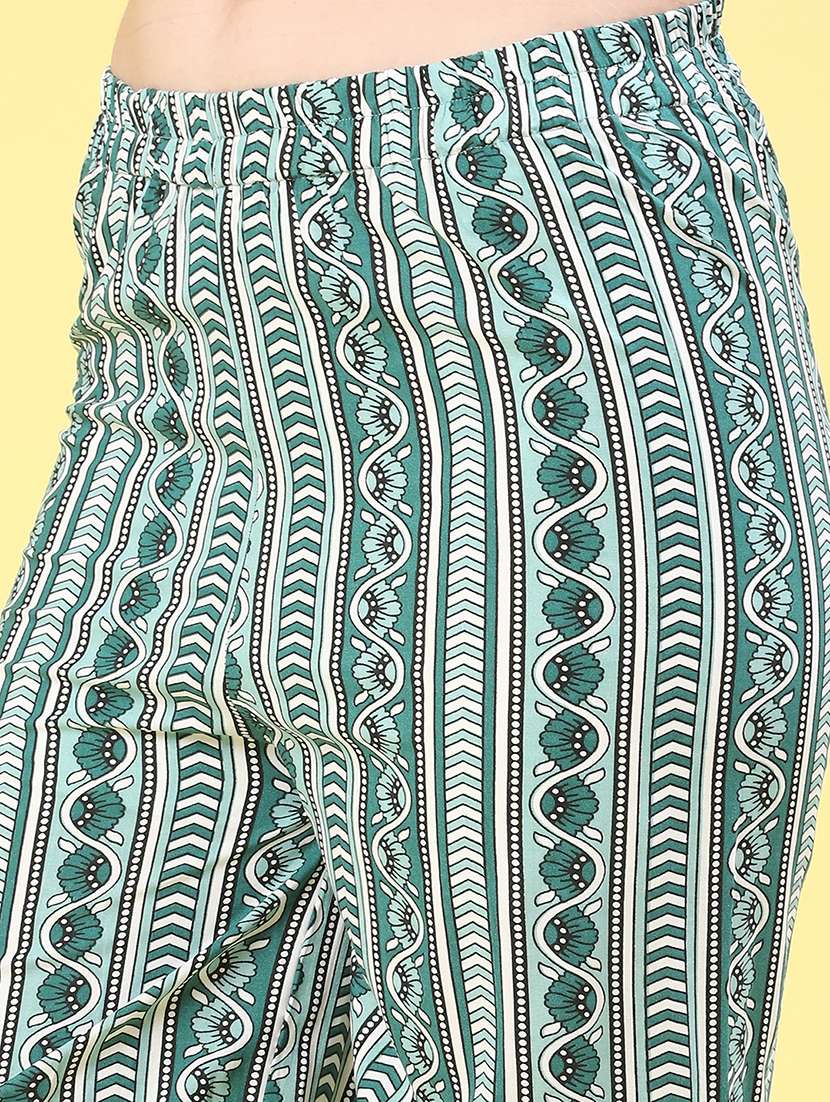 green rayon kurta pant  set - 22177953 -  Standard Image - 5