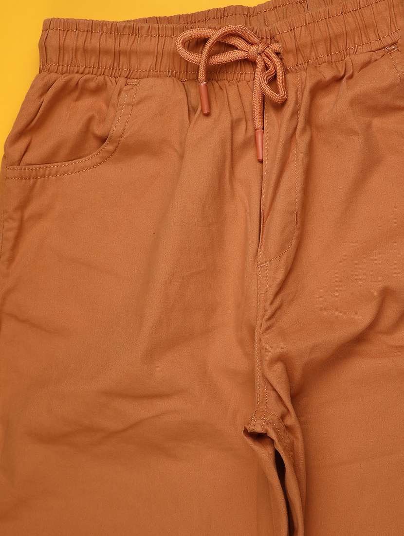 girls solid mid rise jogger - 22177978 -  Standard Image - 3