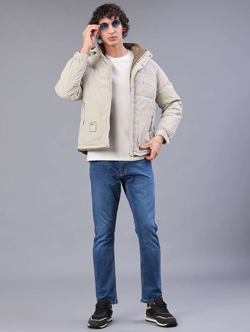 men solid long sleeve puffer jacket - 22177982 -  Standard Image - 5