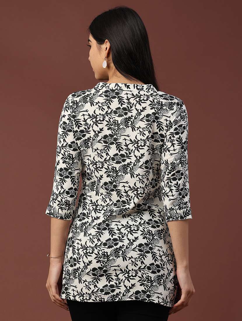 black rayon straight kurti - 22177987 -  Standard Image - 3