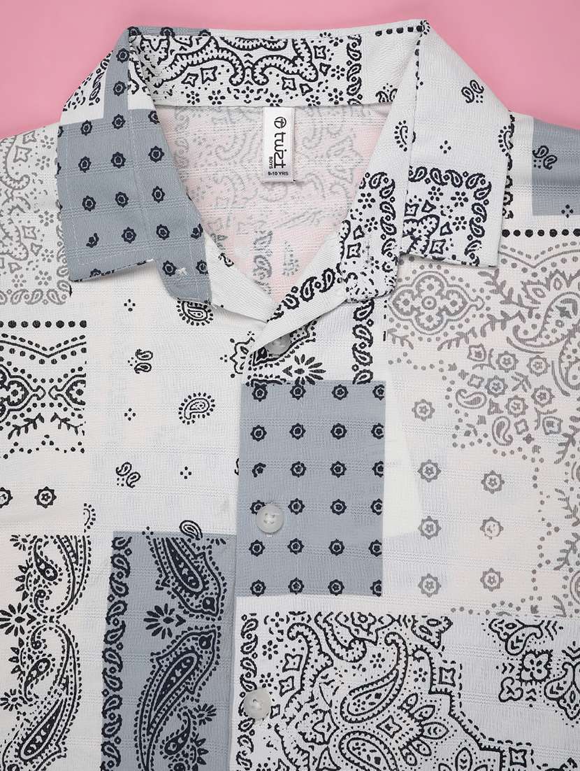 boys printed collared short sleeve shirt - 22178003 -  Standard Image - 3