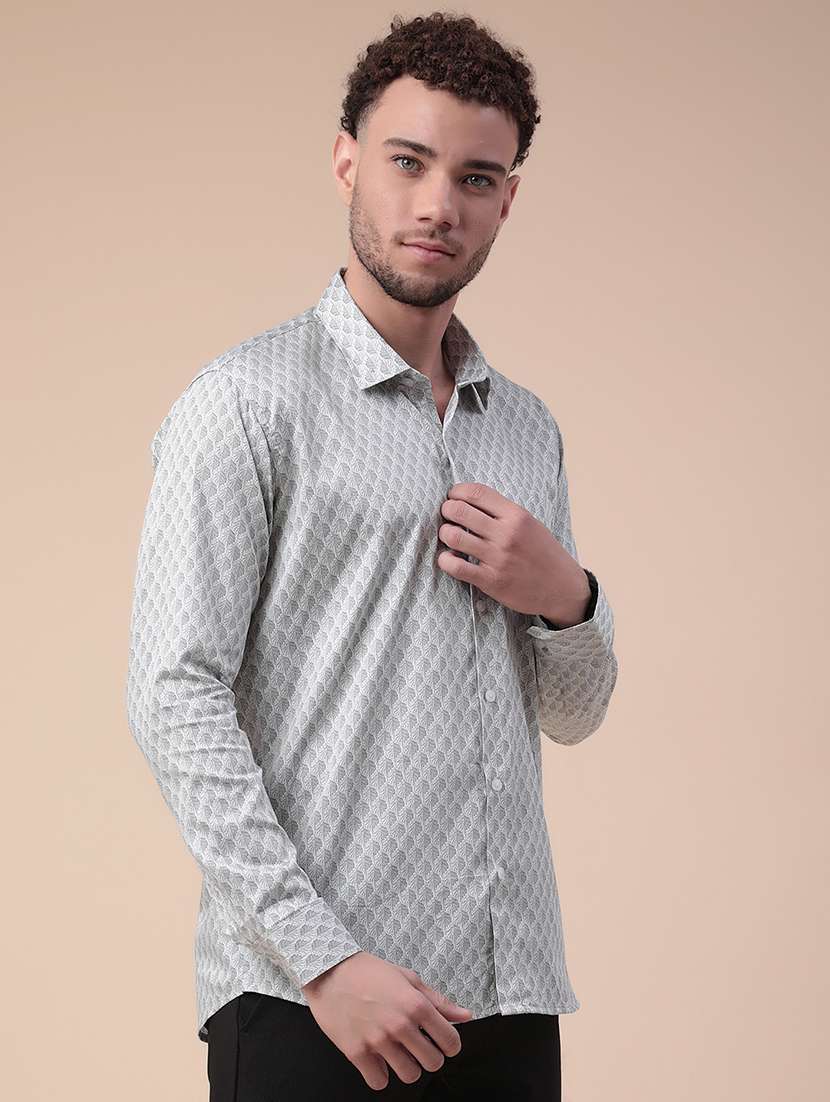 Men Printed Long Sleeves Casual Shirt - 22178033 -  Standard Image - 3