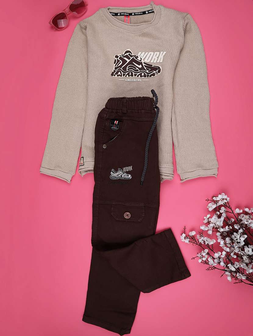 kids printed full length co-ord set