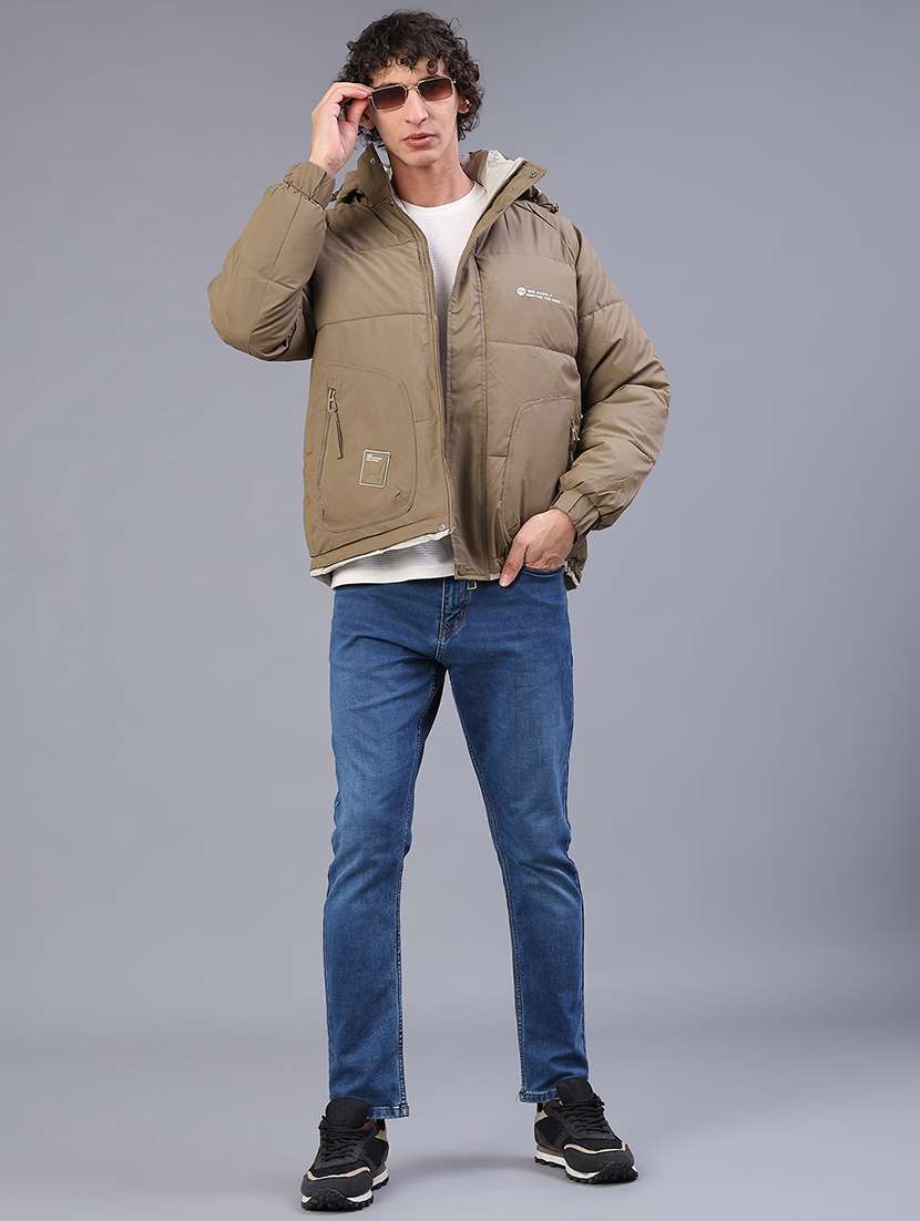 men solid long sleeve puffer jacket - 22178172 -  Standard Image - 5