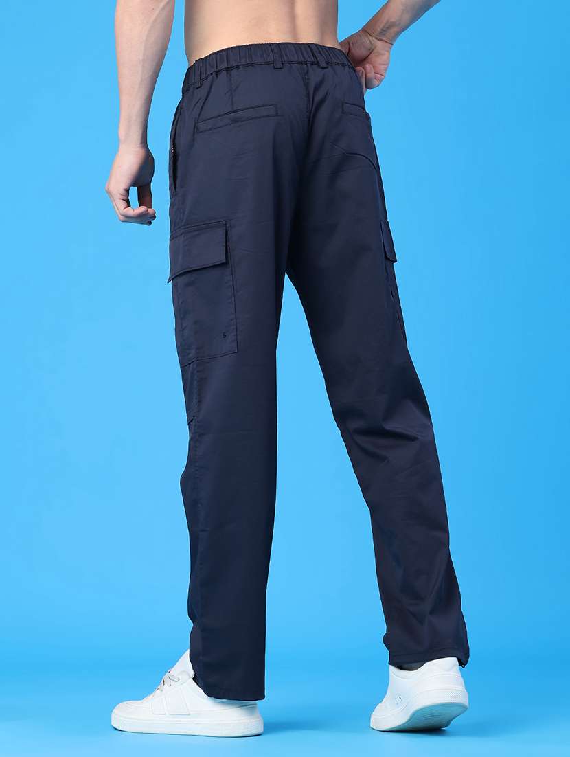 men solid mid rise regular fit cargo - 22178177 -  Standard Image - 3