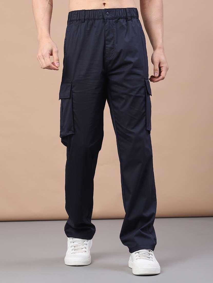 navy blue cotton cargos