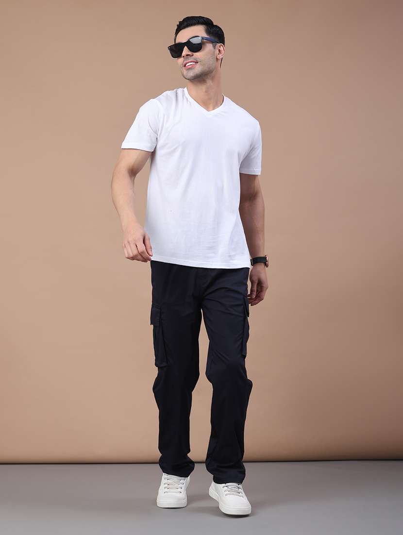 navy blue cotton cargos - 22178178 -  Standard Image - 5