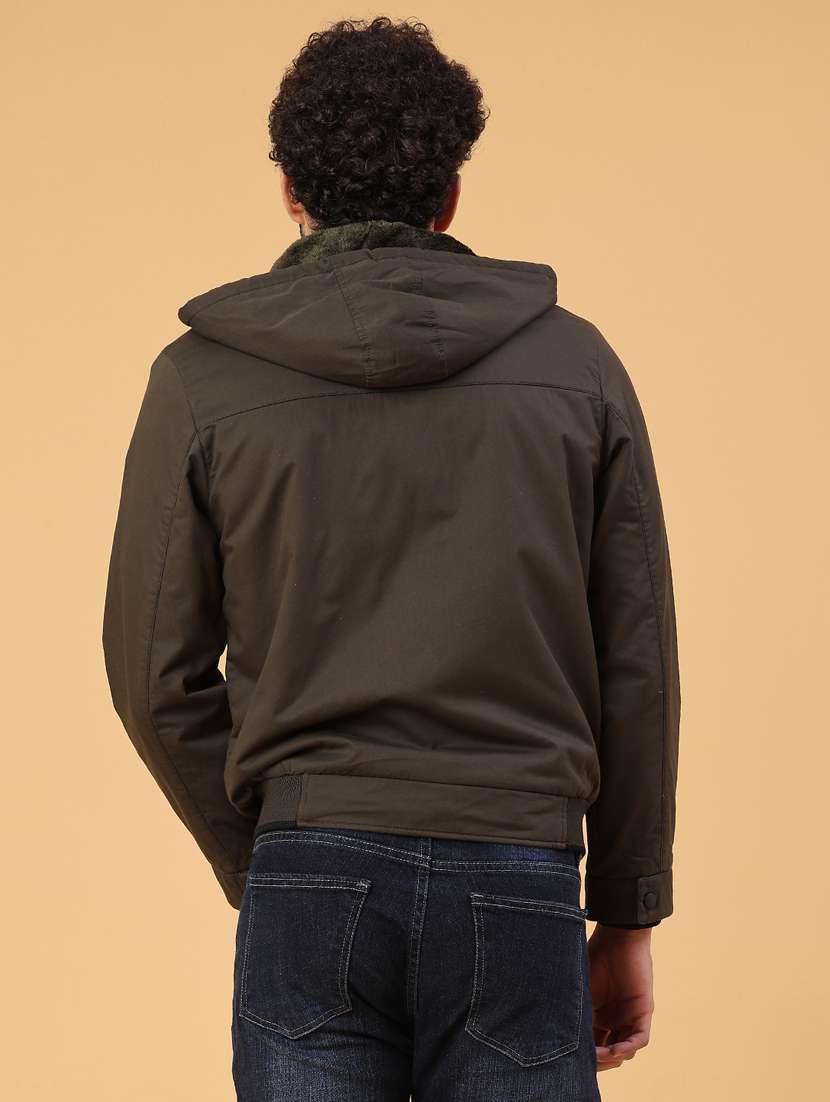 men solid long sleeve insulator bomber jacket - 22178183 -  Standard Image - 3