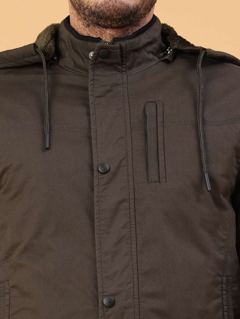 men solid long sleeve insulator bomber jacket - 22178183 -  Standard Image - 5