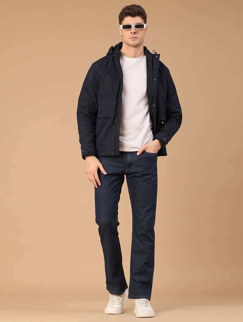 men solid long sleeve insulator bomber jacket - 22178185 -  Standard Image - 5