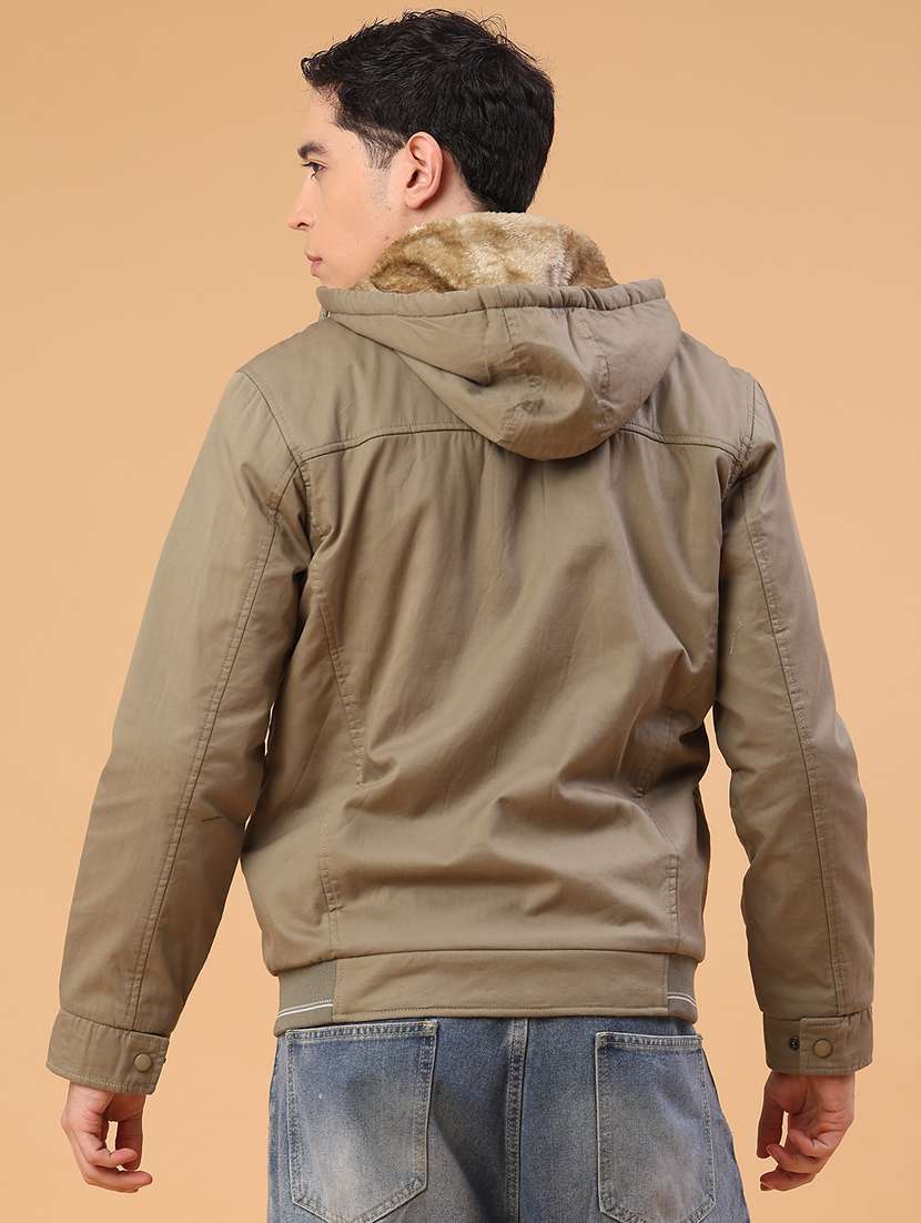 men solid long sleeve insulator bomber jacket - 22178186 -  Standard Image - 3