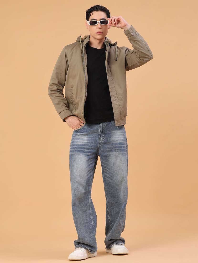 men solid long sleeve insulator bomber jacket - 22178186 -  Standard Image - 5