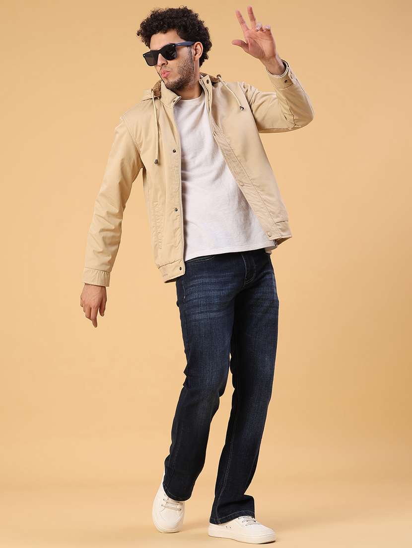 men solid long sleeve insulator bomber jacket - 22178187 -  Standard Image - 5