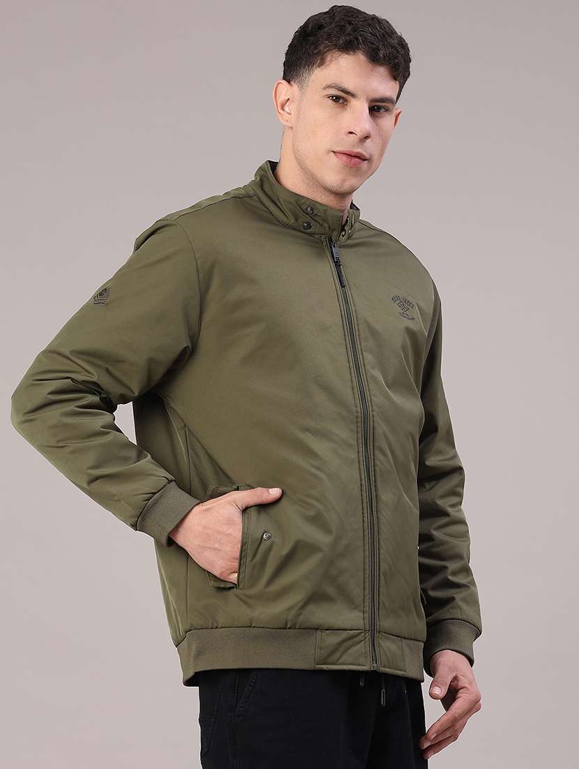 men solid long sleeve bomber jacket - 22178191 -  Standard Image - 3