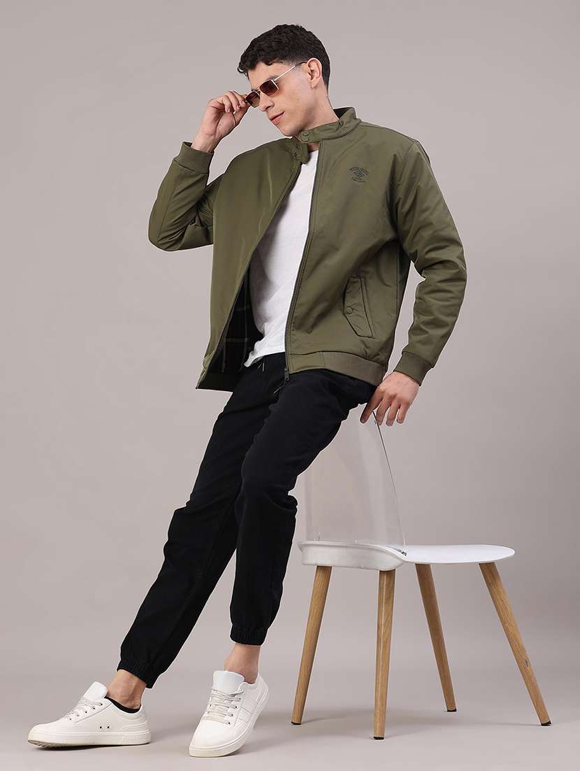 men solid long sleeve bomber jacket - 22178191 -  Standard Image - 5
