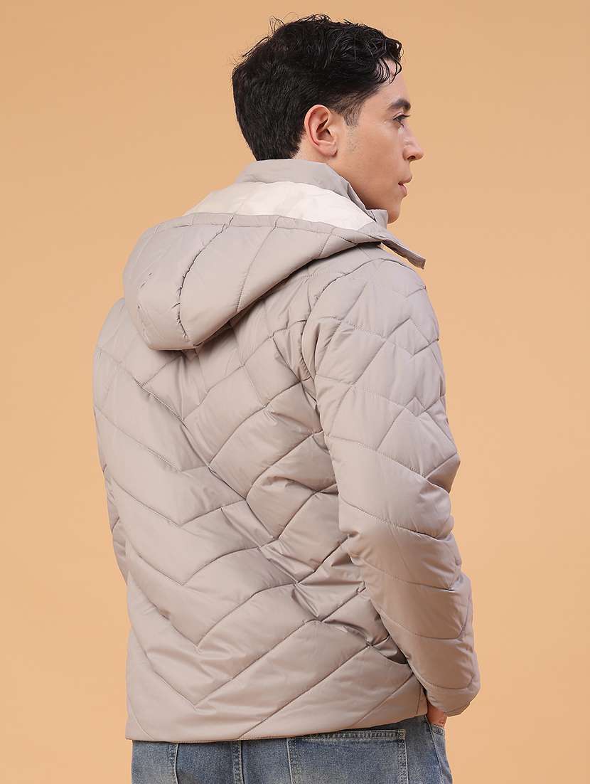 men solid long sleeve puffer jacket - 22178193 -  Standard Image - 3