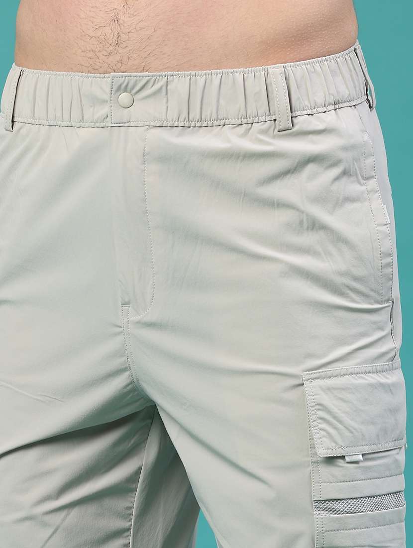 men solid mid rise regular fit cargo - 22178215 -  Standard Image - 5