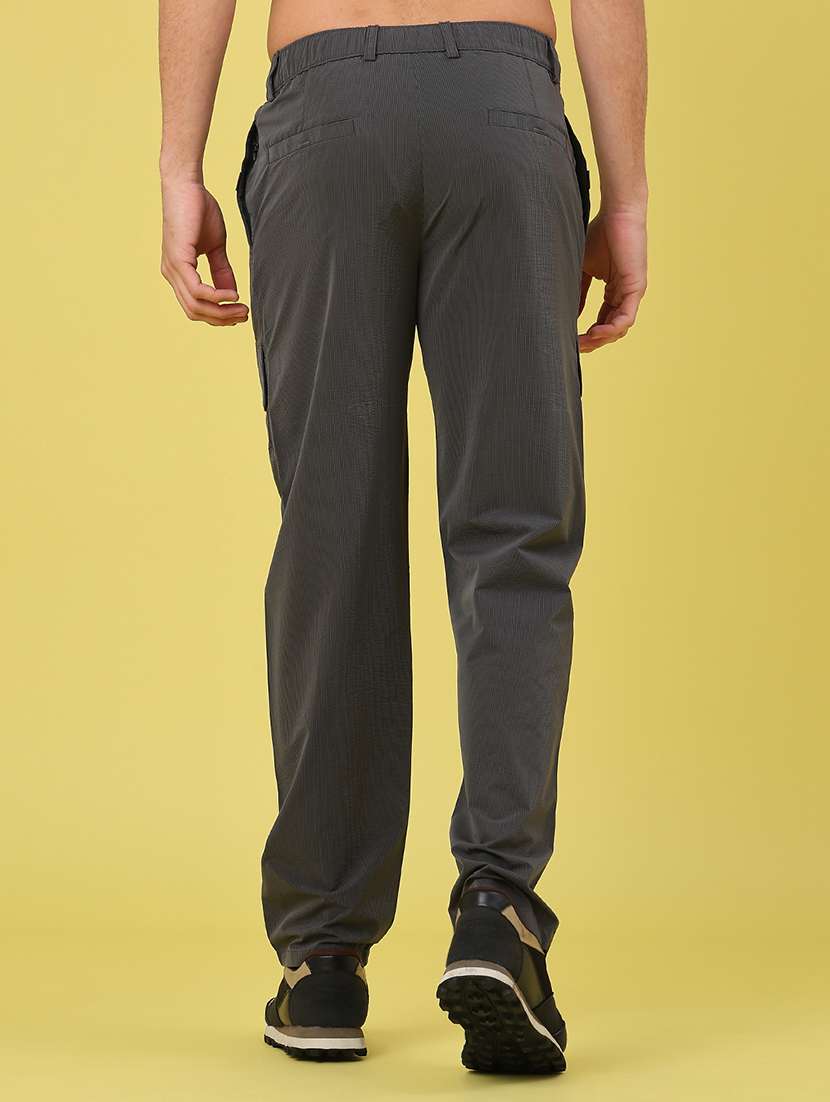 men solid mid rise regular fit cargo - 22178220 -  Standard Image - 3