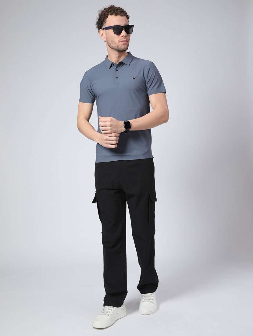 men solid mid rise regular fit cargo  - 22178225 -  Standard Image - 5