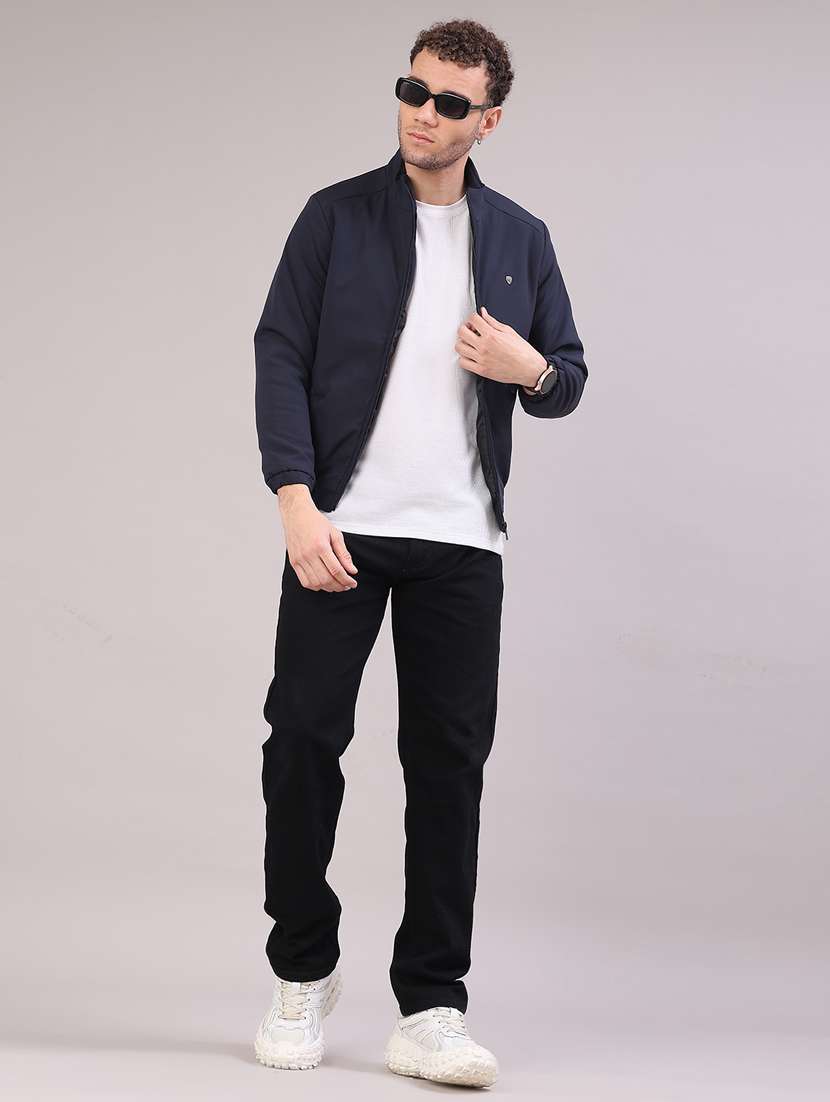 men solid long sleeve insulator bomber jacket - 22178235 -  Standard Image - 5