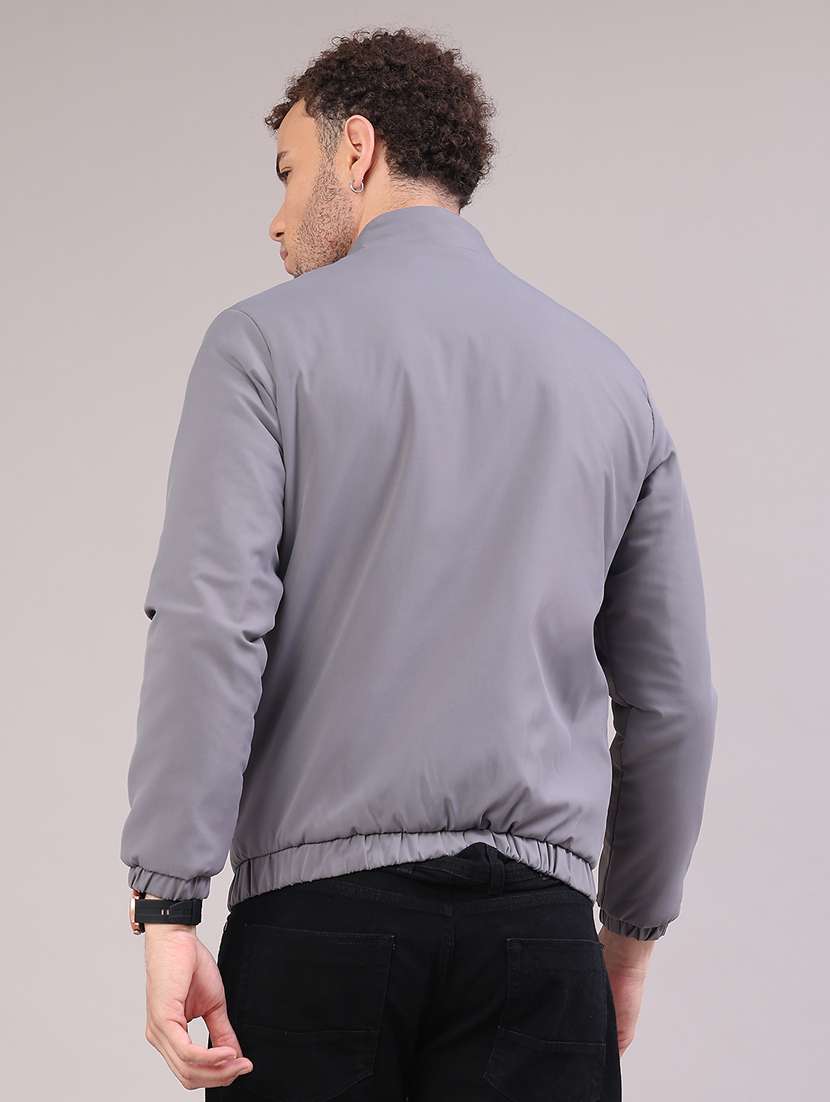 men solid long sleeve insulator bomber jacket - 22178236 -  Standard Image - 3
