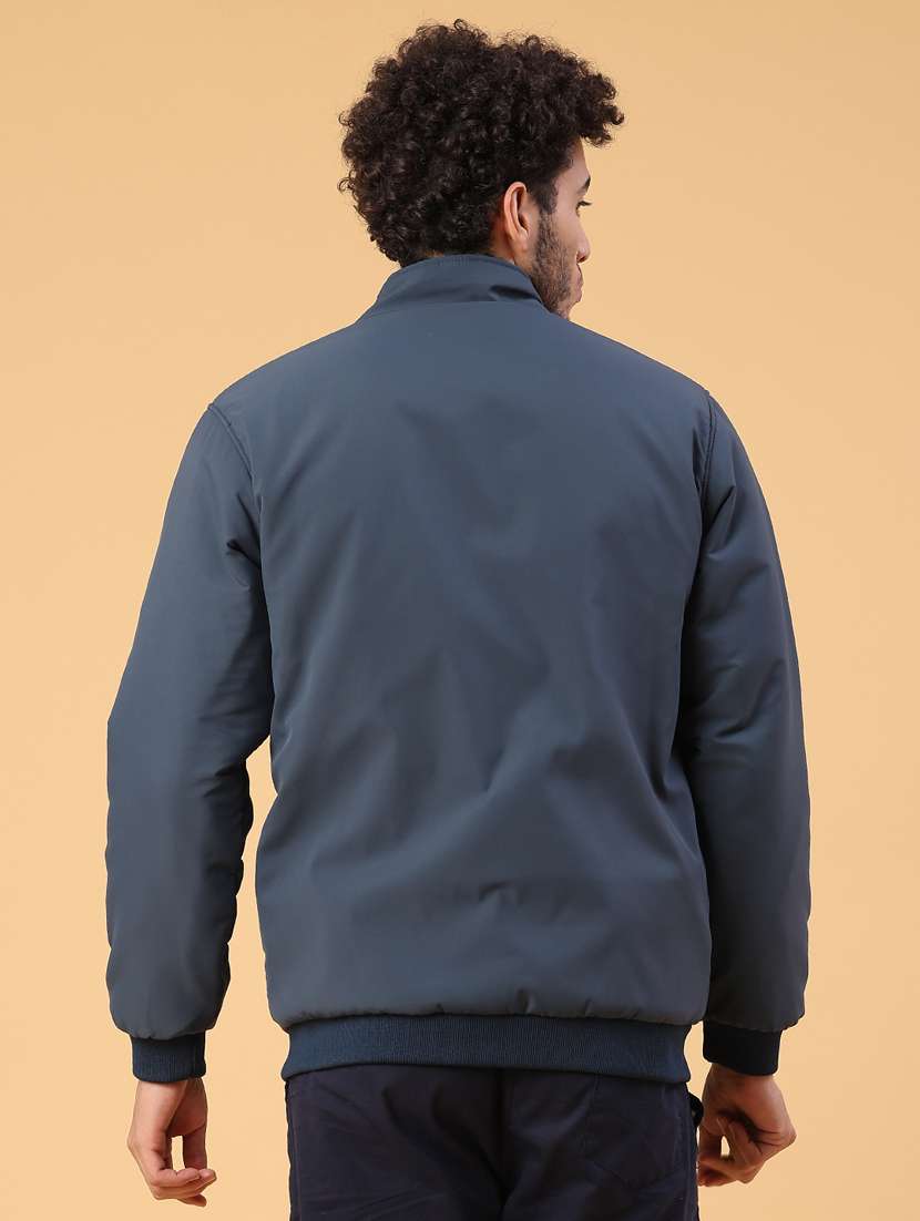 men solid long sleeve bomber jacket - 22178262 -  Standard Image - 3