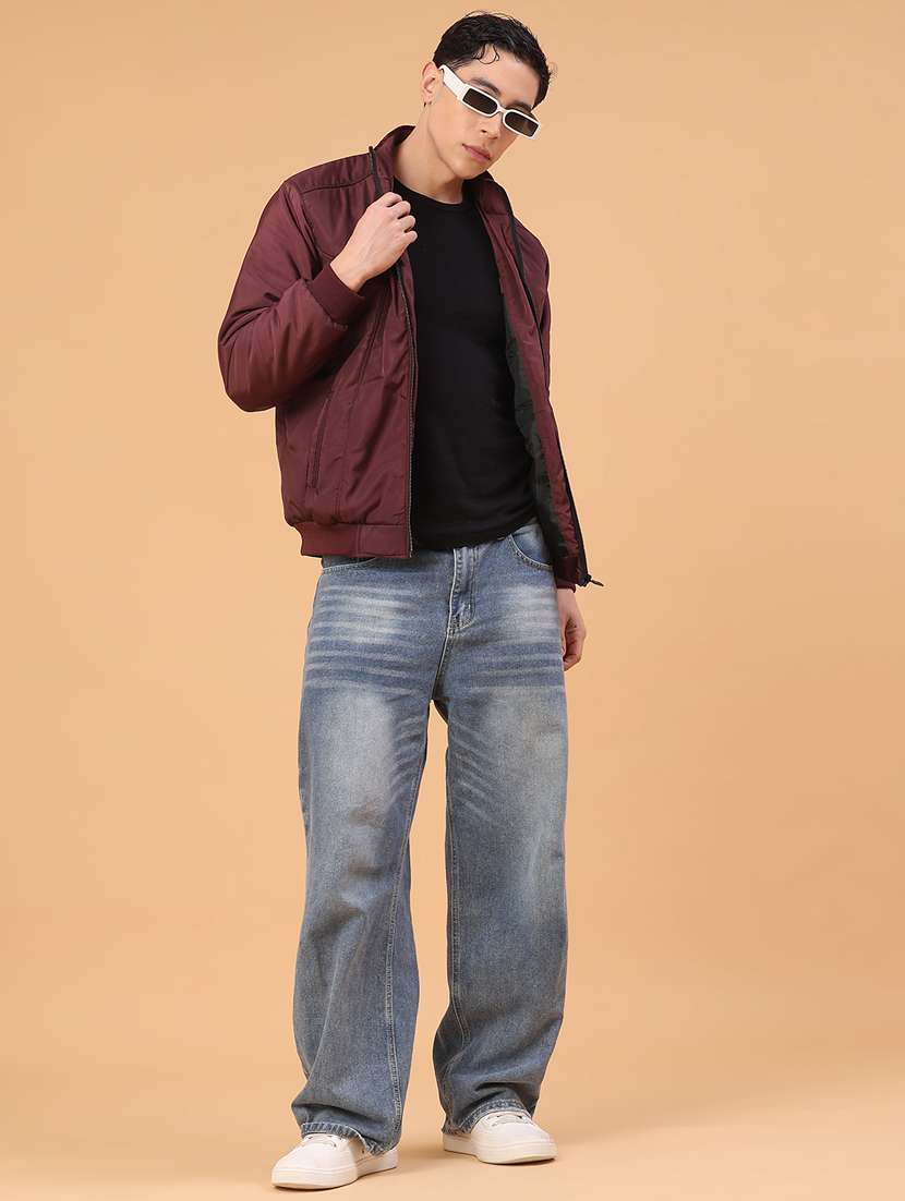 men solid long sleeve lightweight bomber jacket - 22178264 -  Standard Image - 5