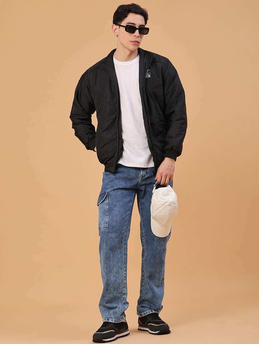 men solid long sleeve lightweight bomber jacket - 22178265 -  Standard Image - 5